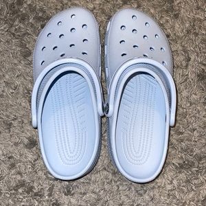 light blue crocs